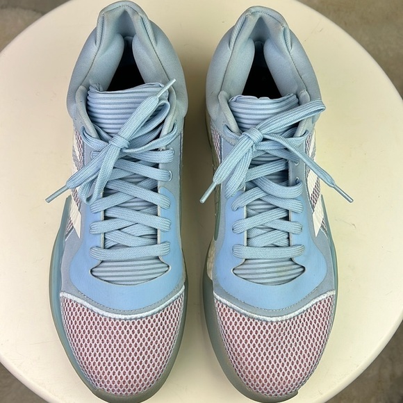 Adidas Marquee Boost Low 'Glow Blue' Basketball Athletic Shoes - Picture 11 of 12